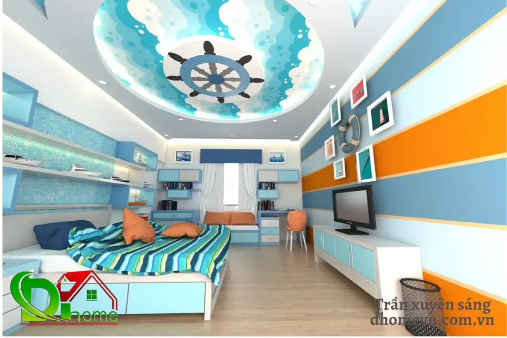 Trần thạch cao phòng ngủ trẻ em